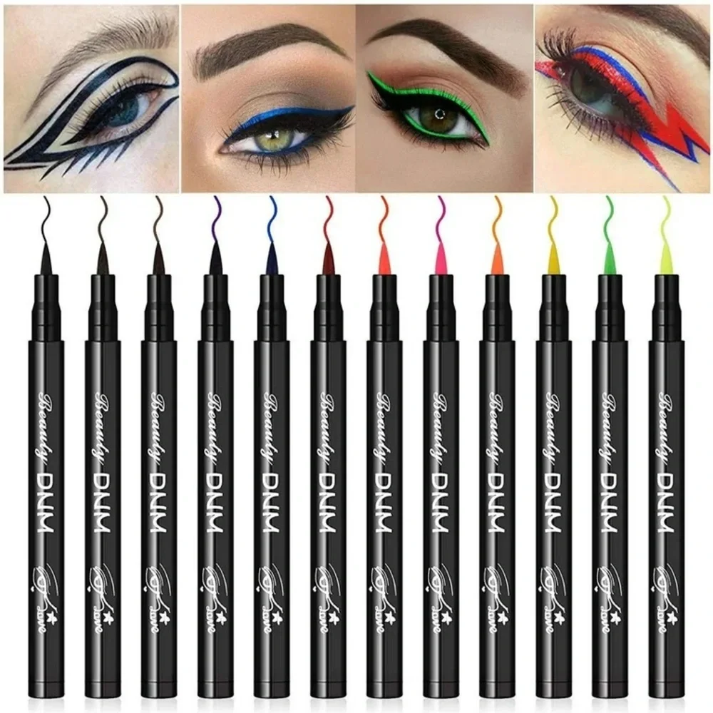 DNM Matte Multicolor Colorful Eyeliner 12 Piece Set New Factory Sealed Package